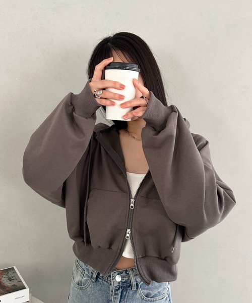 CLEA パーカー ダブルジップショートパーカー レディース : ZOZOTOWN