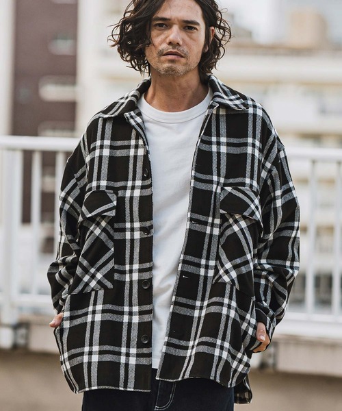 カンビオ　D.BEIGE×BLACK フード付きスタジャン CAMBIO（カンビオ） スタジャン mj10045-Back Brushed Sweat Hooded