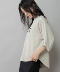 tシャツ コットンジャージロゴ刺繍Tシャツ レ...の詳細画像2