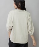 tシャツ コットンジャージロゴ刺繍Tシャツ レ...の詳細画像3