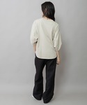 tシャツ コットンジャージロゴ刺繍Tシャツ レ...の詳細画像4