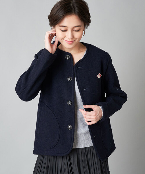 Danton（ダントン） ノーカラージャケット 36 ライトベージュ