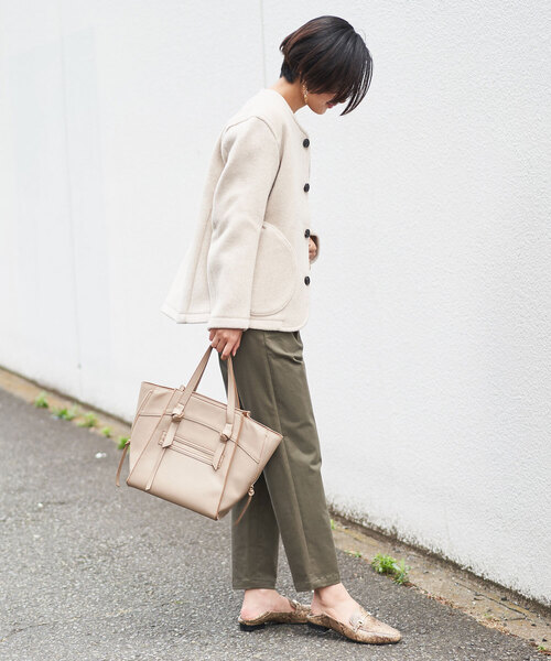 Danton（ダントン） ノーカラージャケット 36 ライトベージュ