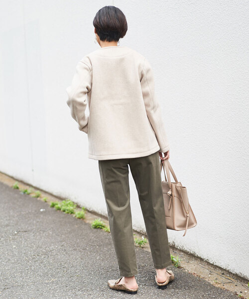 Danton（ダントン） ノーカラージャケット 36 ライトベージュ