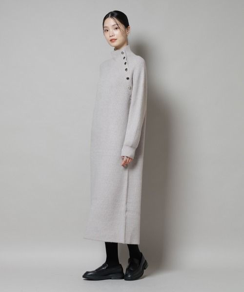 「NANO universe」 ニットワンピース FREE ネイビー レディース_画像5