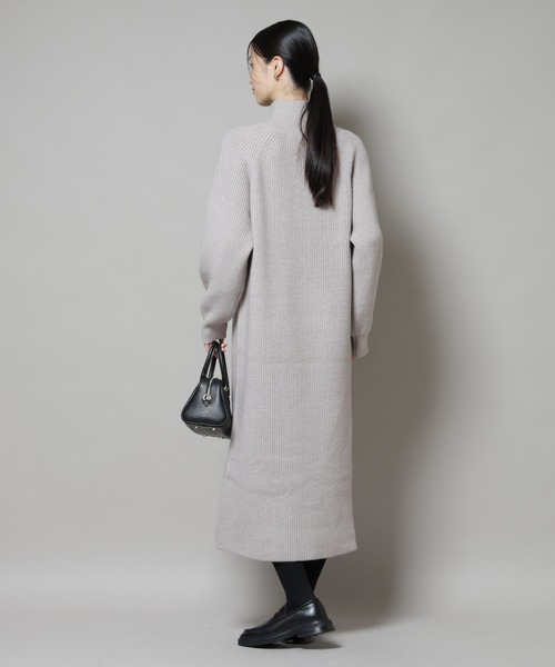 「NANO universe」 ニットワンピース FREE ネイビー レディース_画像6