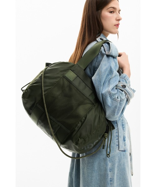 Desigual（デシグアル） ボストンバッグ 大型メッシュ切替 ビッグ