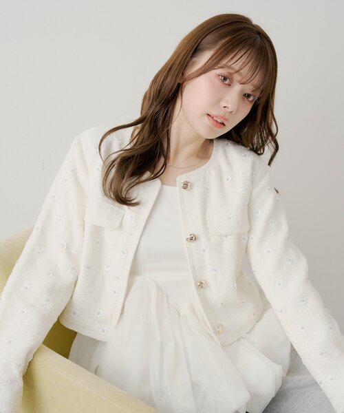 Chico（チコ） コート アウター 「SALON by Chico」フラワービジュー