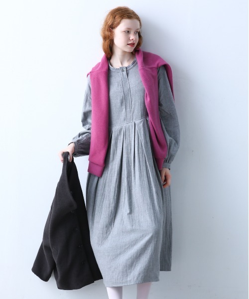 「Kelen」 長袖ワンピース S チャコールグレー レディース_画像9
