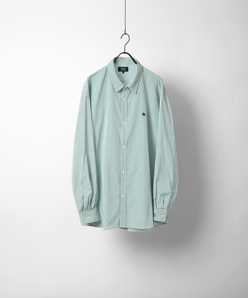 「POLO BCS」 長袖シャツ M ブルー メンズ_画像6