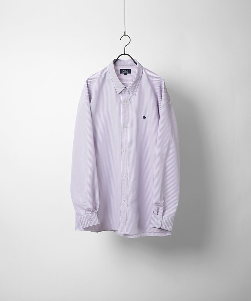 「POLO BCS」 長袖シャツ M ブルー メンズ_画像8