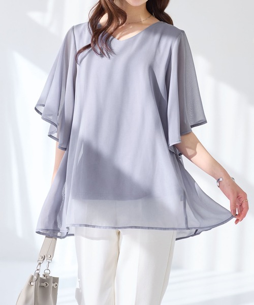 unico 新品ドレープ【LIOTA】リオタ alotta（アロッタ） チュニック インナー付き上品ドレープチュニック