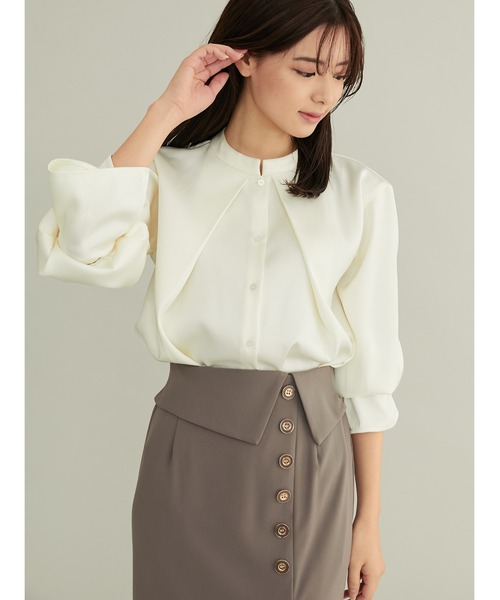 「TONAL」 長袖シャツ 38 オフホワイト レディース_画像9