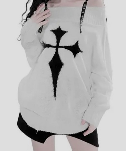 「Diable baiser」 ニットワンピース LARGE ホワイト レディース_画像5