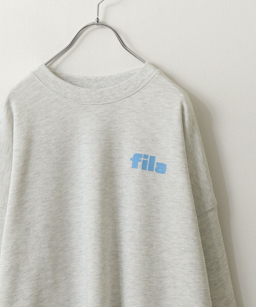 「FILA」 スウェットカットソー X-LARGE ブルー レディース_画像2
