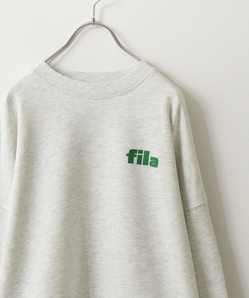 「FILA」 スウェットカットソー X-LARGE ブルー レディース_画像3