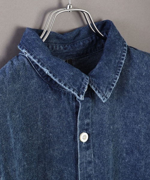 「WESTSEA」 長袖シャツ M ネイビー メンズ_画像5