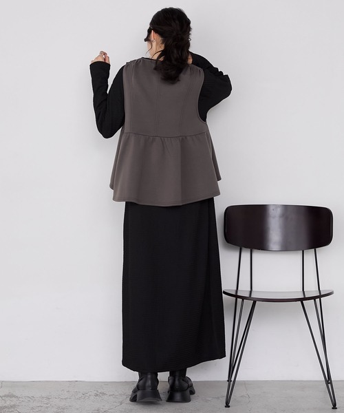 「forksy.」 コンビワンピース FREE チャコールグレー レディース_画像6