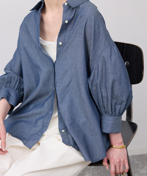 SLOBE IENA（スローブイエナ） ブラウス シャツ 2.3ozデニムシャツ