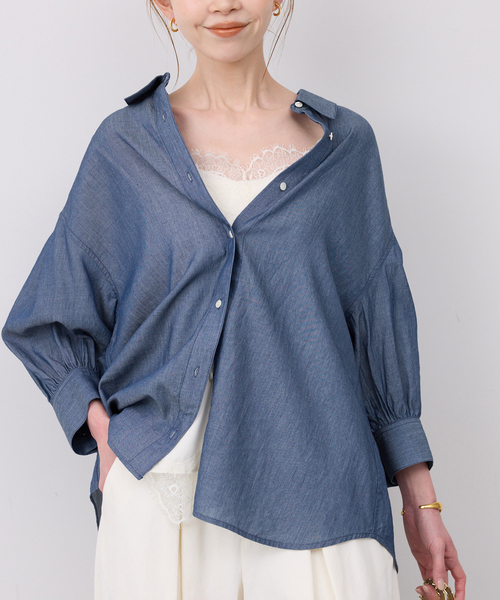 SLOBE IENA（スローブイエナ） ブラウス シャツ 2.3ozデニムシャツ