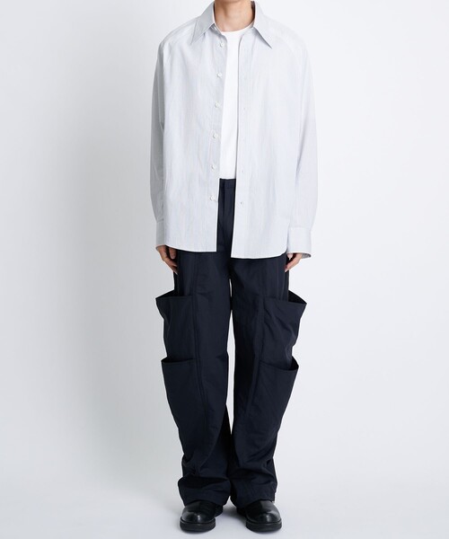 未使用 NVRFRGT ネヴァーフォーゲット シャツ 1 NF231S01 NVRFRGT（ネヴァーフォーゲット） 長袖シャツ 1 グレー メンズ