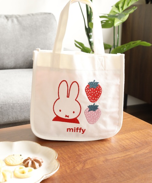 Miffy（ミッフィー） トートバッグ ミニトートバッグ 刺繍 レディース 