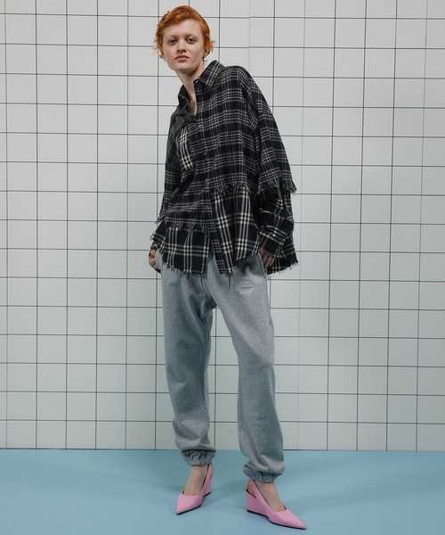 「MAISON SPECIAL」 スウェットパンツ 36 ダークパープル レディースの画像