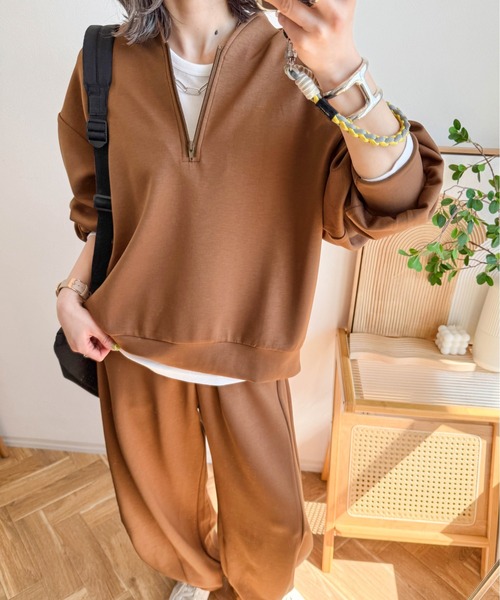 Cura Closet セットアップ 「ema.217 select」ハーフジップ＆カーブ