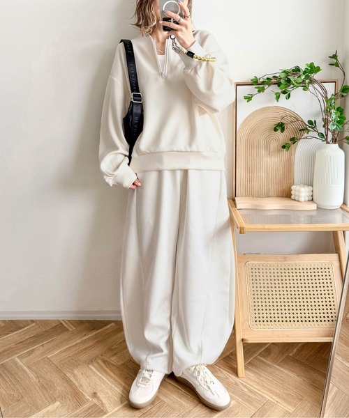 Cura Closet セットアップ 「ema.217 select」ハーフジップ＆カーブ