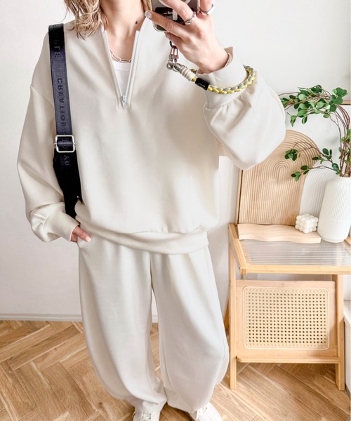 Cura Closet セットアップ 「ema.217 select」ハーフジップ＆カーブ