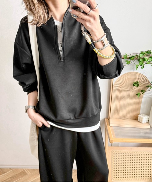 Cura Closet セットアップ 「ema.217 select」ハーフジップ＆カーブ