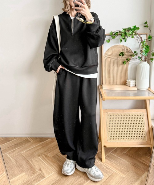 決まりました☆essentials ハーフジップ ナイロン ジャケット パンツ セットアップ セットアップ 「2点セット」ナイロンハーフジップセットアップショート