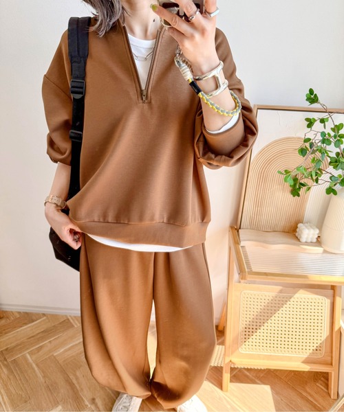Cura Closet セットアップ 「ema.217 select」ハーフジップ＆カーブ