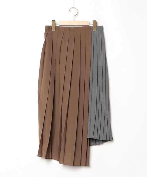 sacai（サカイ） ストライプ柄スカート 1 ブラウン レディース