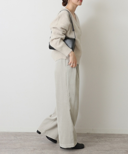 「JOURNAL STANDARD」 イージーパンツ 36 ホワイト×ホワイト レディースの画像