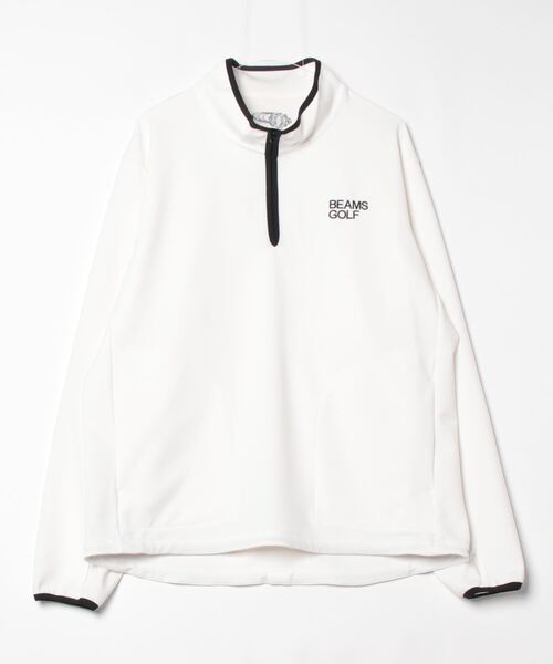 「BEAMS GOLF」 ジャージブルゾン LARGE ホワイト メンズの画像