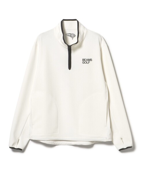「BEAMS GOLF」 ジャージブルゾン LARGE ホワイト メンズの画像