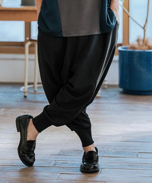 「CAMBIO」 サルエルパンツ L ブラック メンズの画像