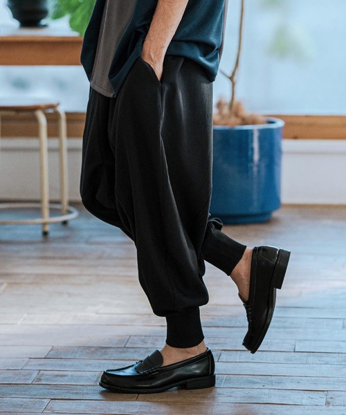 「CAMBIO」 サルエルパンツ L ブラック メンズの画像