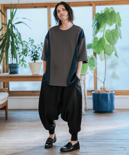 「CAMBIO」 サルエルパンツ L ブラック メンズの画像