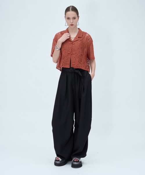 【美品】HARE　チャイナパーツシャツ　ブラック　ブラウス HARE（ハレ）の「チャイナパーツシャツ(HARE)（シャツ/ブラウス）」 - WEAR