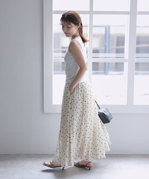 La TOTALITE（ラ トータリテ） ロング スカート 「洗える」麻ボイル