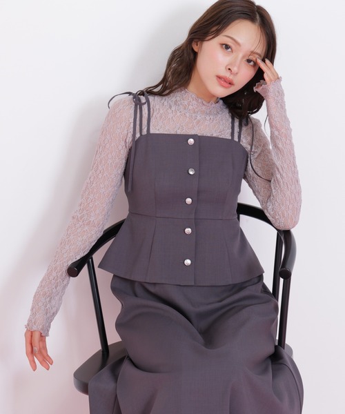 「JILL by JILL STUART」 キャミソールワンピース FREE グレー系その他 レディース