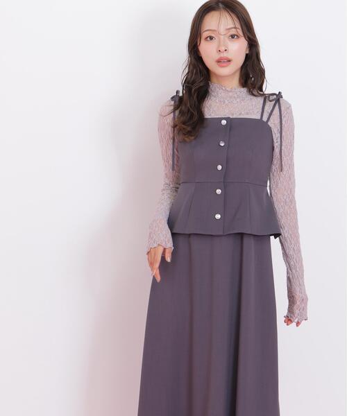 「JILL by JILL STUART」 キャミソールワンピース FREE グレー系その他 レディース_4