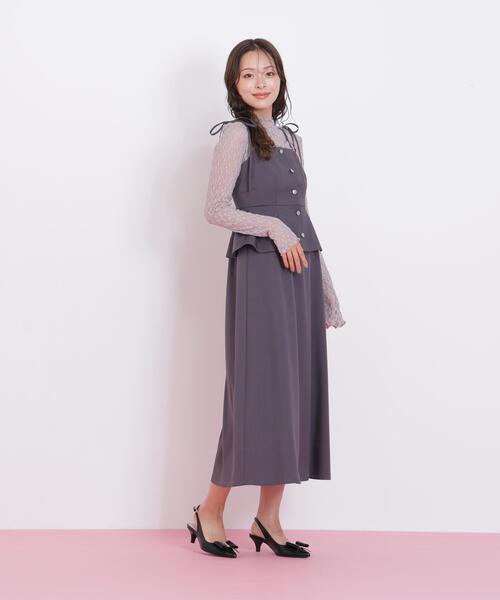 「JILL by JILL STUART」 キャミソールワンピース FREE グレー系その他 レディース_6