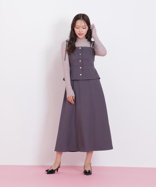 「JILL by JILL STUART」 キャミソールワンピース FREE グレー系その他 レディース_8