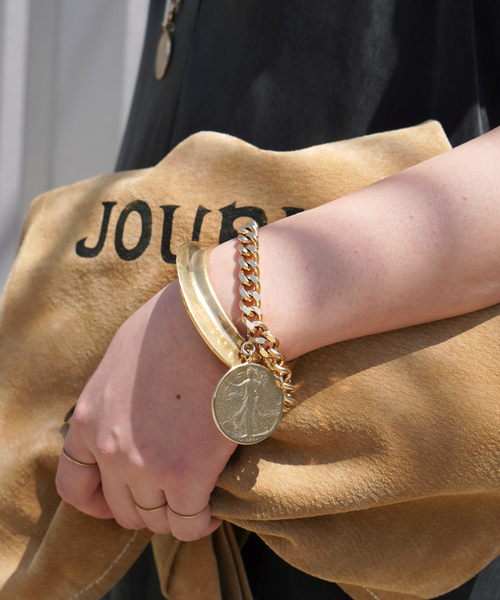 ブレスレット 「JANIS SAVITT/ジャニス・サビット」gold Coin Bracelet レディースの画像