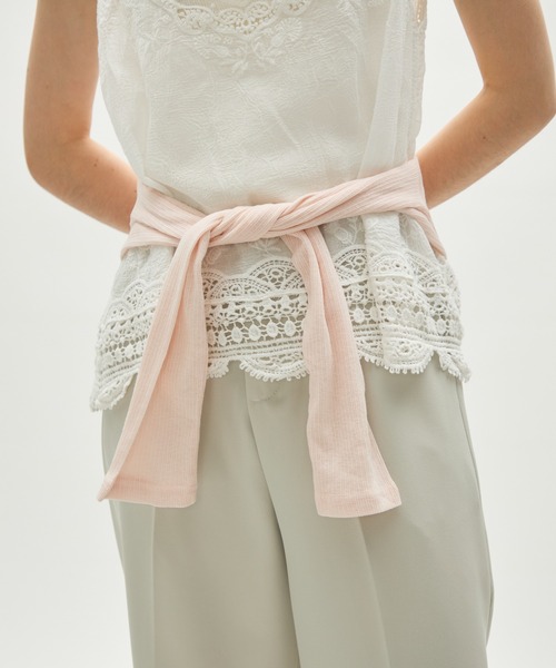 full/fill. キャミソール natural embroidery lace cami / ナチュラル