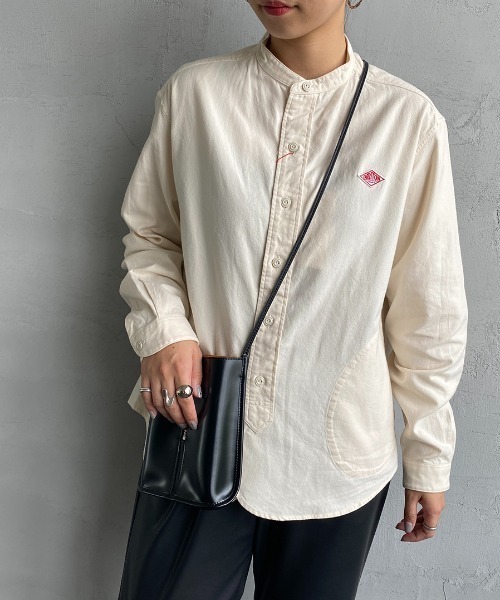 Danton（ダントン） 長袖シャツ 36 キナリ レディース : ZOZOTOWN 