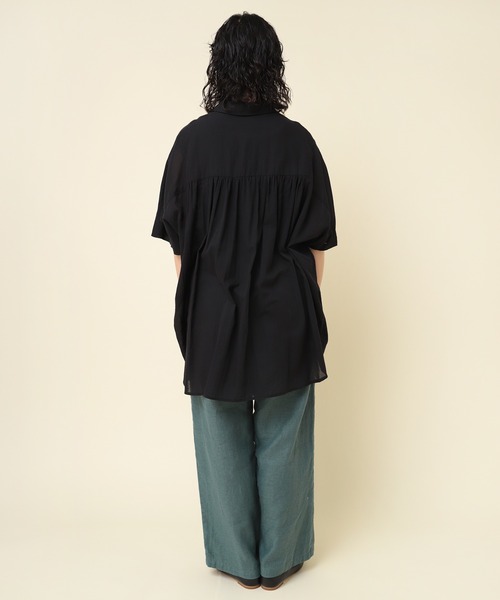「RNA-N」 7分袖ブラウス MEDIUM ブラック レディース_画像4
